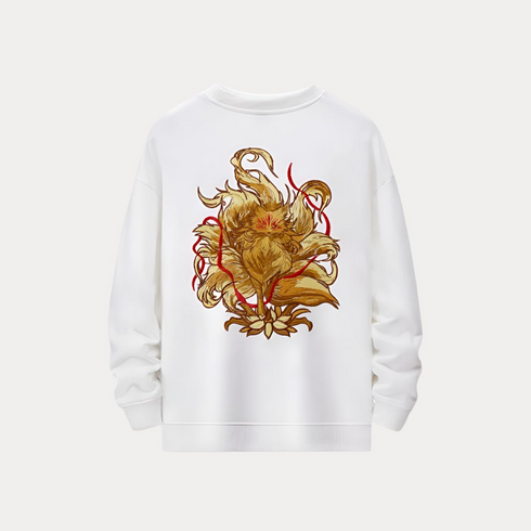 Fox embroidered cotton sweatshirt